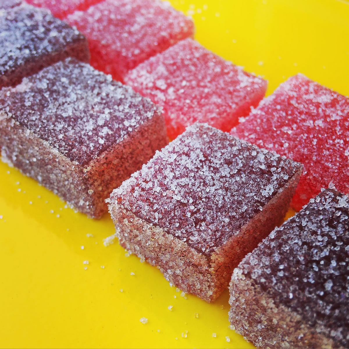 Raspberry Pate de Fruit Jellies